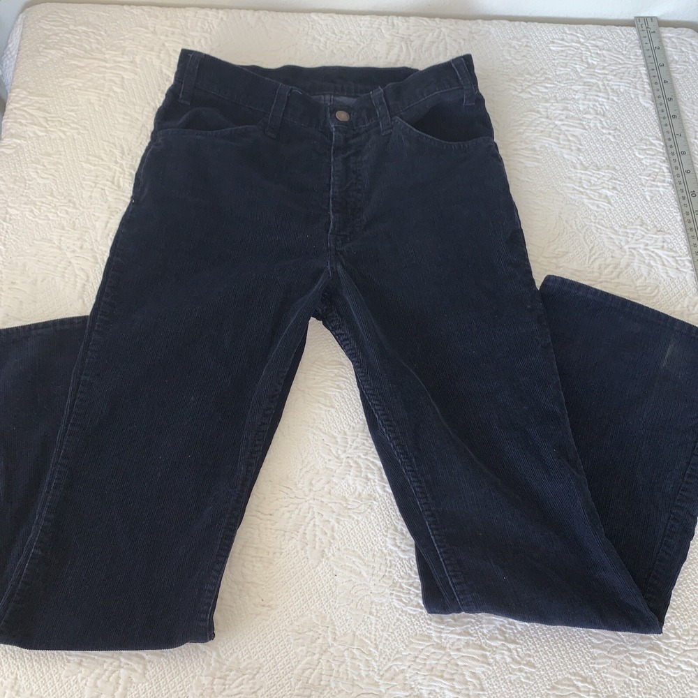 Vintage Levis 517? Corduroy Pants Mens‎ 30x29 Blue White Tab 80s Flare Western